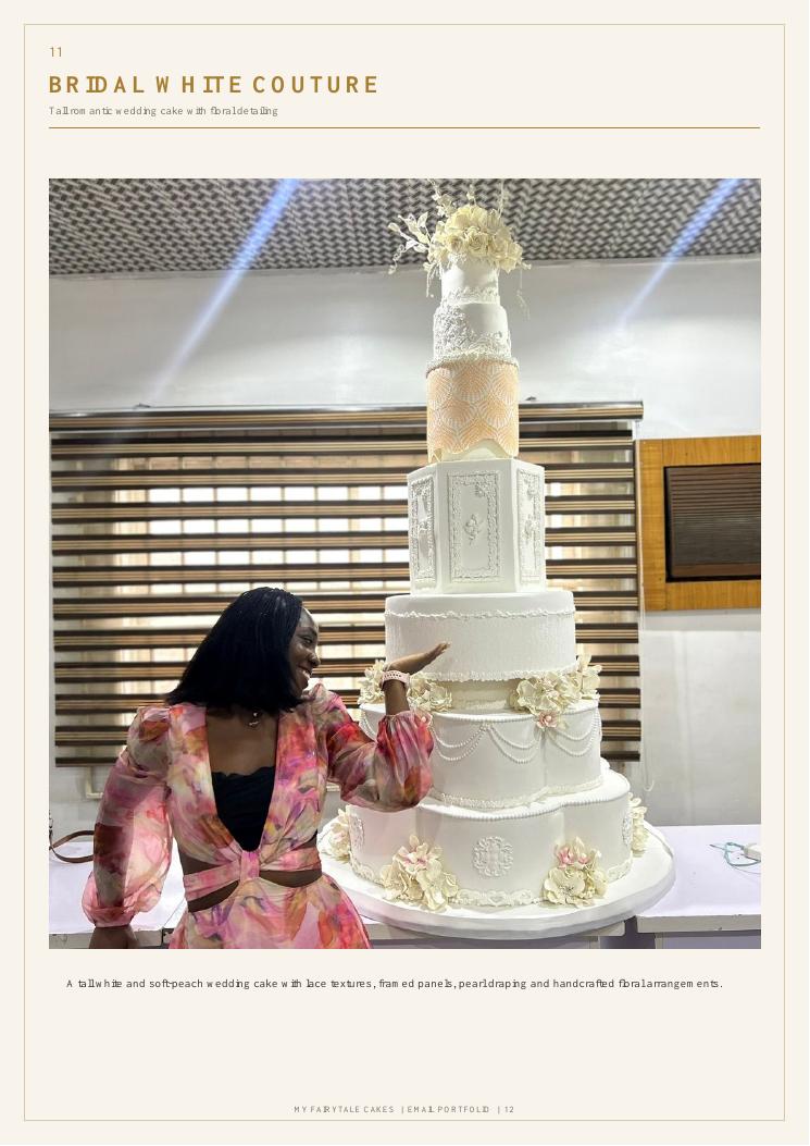 Pearl and ivory couture cake